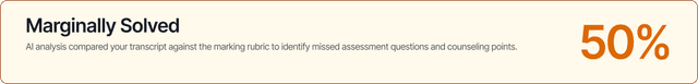 Feedback and scoring detail